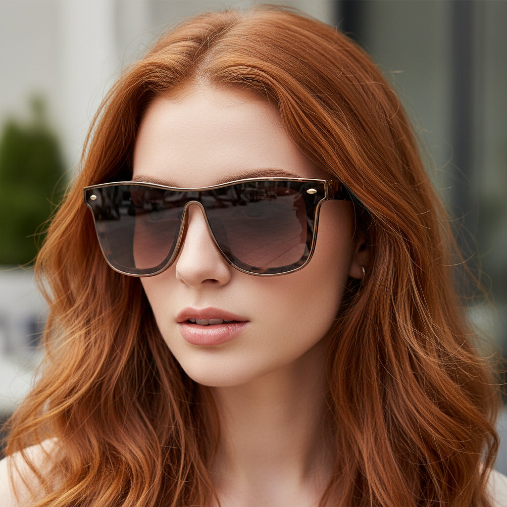 Trendy Cool Mens Womens Retro Sunglasses Fun Square Shield Mirrored Sun Glasses