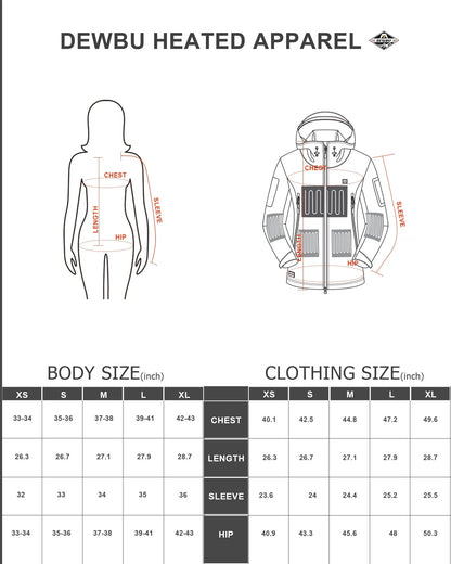 Heated Jacket for Women, Soft Shell Heated Coat with 12V Battery Pack, Waterproof Heating Jacket for Winter Outdoor